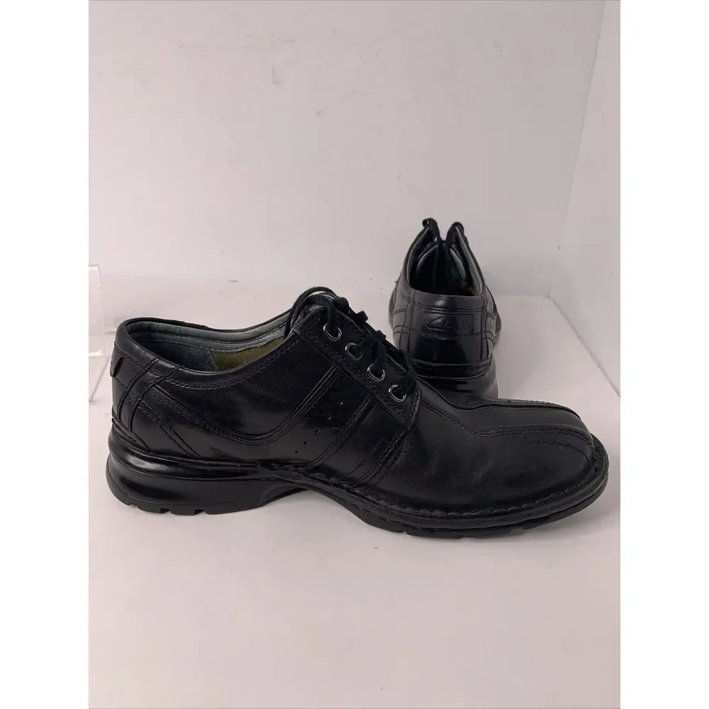 Men's Clarks Black Leather Dress Shoes New 9.5‎